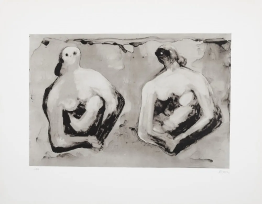 Lithographie Moore - Sisters with Children (C. 544)