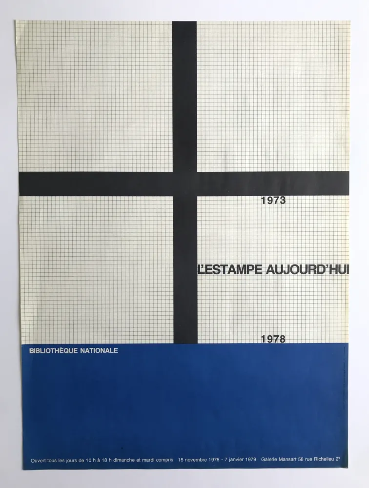 Affiche Morellet - Bibliothèque nationale / L'estampe aujourd'hui : 1973-1978
