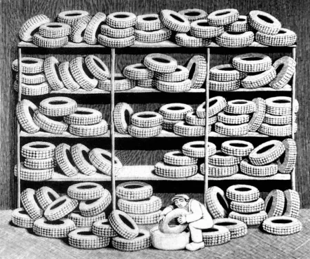 Gravure Sur Bois Morena - Il gommista