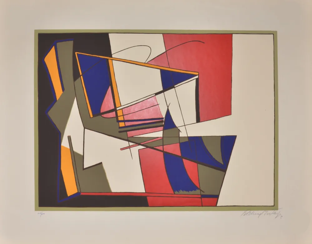 Sérigraphie Mortensen - Composition, 1954 - Hand-signed