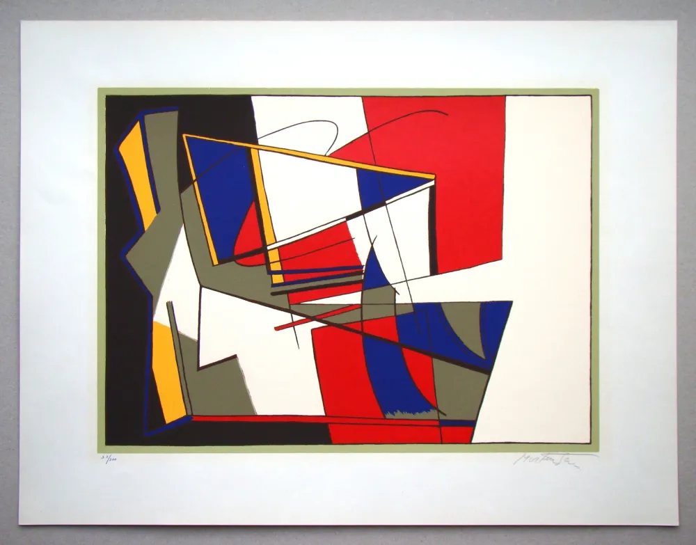 Sérigraphie Mortensen - Composition abstrait