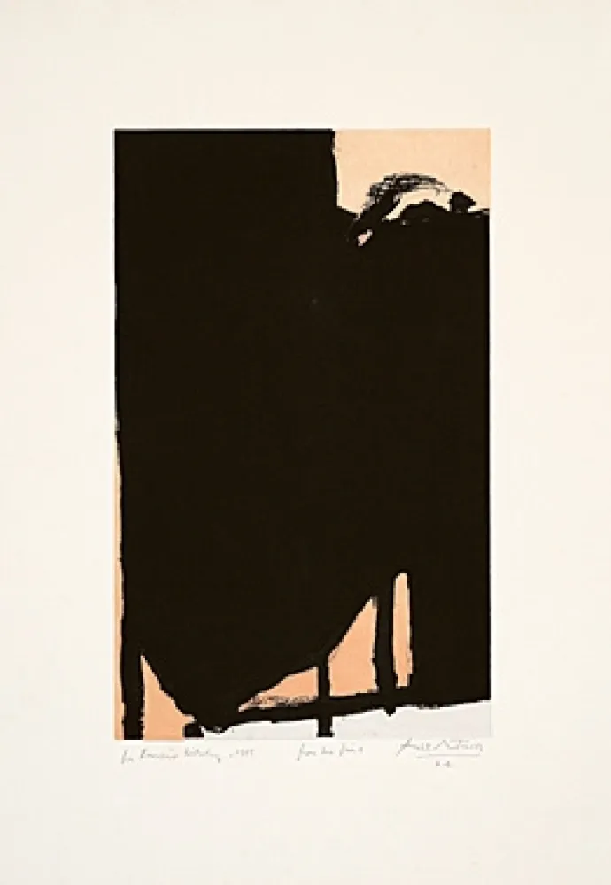 Eau-Forte Et Aquatinte Motherwell - Elegy Fragment II