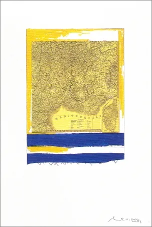 Lithographie Motherwell - Mediterranean (State II Yellow)
