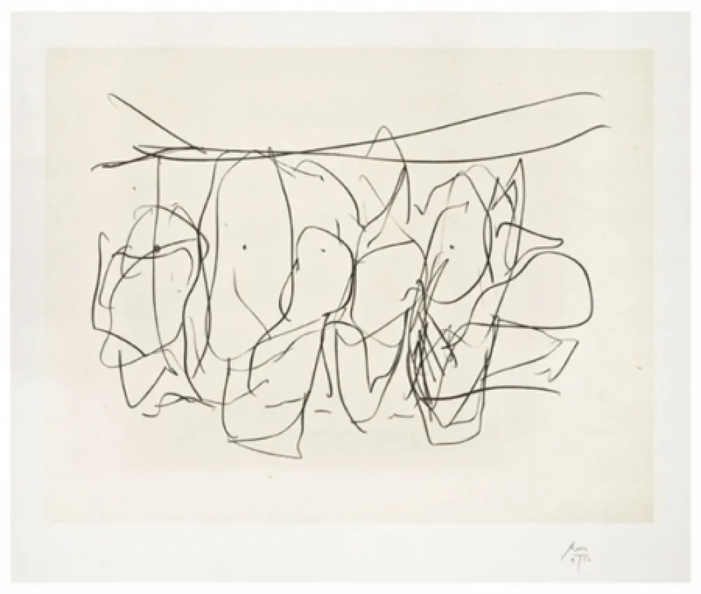 Lithographie Motherwell - Mexico City personages no.2