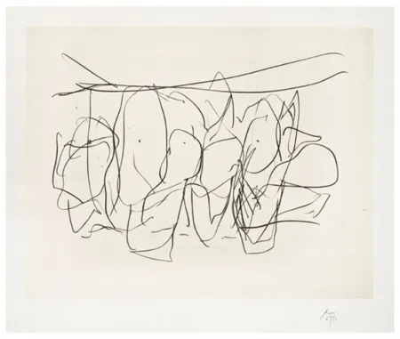 Lithographie Motherwell - Mexico City personages no.2