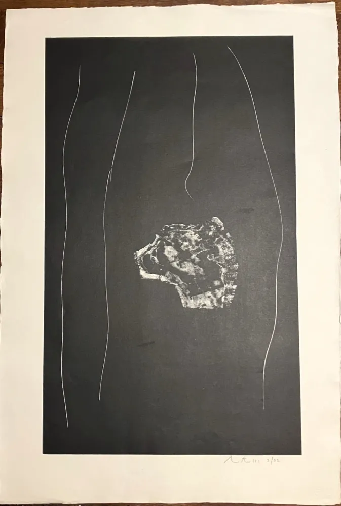 Lithographie Motherwell - Soot - Black Stone