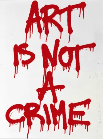 Sérigraphie Mr Brainwash - Art is not a Crime