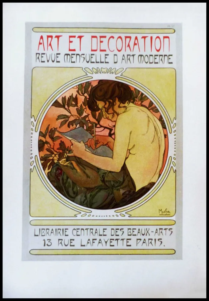 Lithographie Mucha - ART ET DECORATION REVUE MENSUELLE
