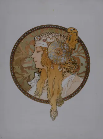 Lithographie Mucha - Byzantine Heads: Blond, 1898