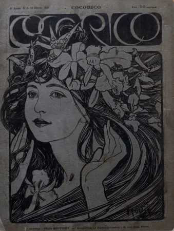 Lithographie Mucha - Cocorico