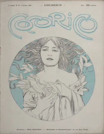 Lithographie Mucha - Cocorico, 1899