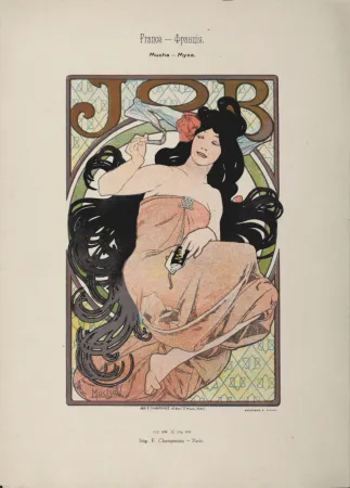 Lithographie Mucha - Job, 1897 -  Scarce original lithograph!