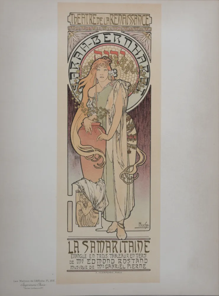 Lithographie Mucha - La Samaritaine (Sarah Bernhardt), Les Maitres de L’Affiche, 1899