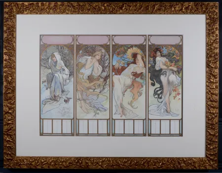 Lithographie Mucha - The Seasons (one sheet), 1897
