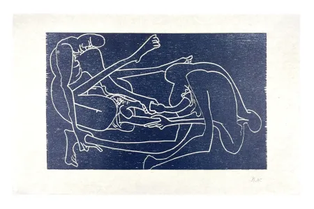 Gravure Sur Bois Müller - 13 FOIS ELLE ET MOI - TÊTE À TÊTE