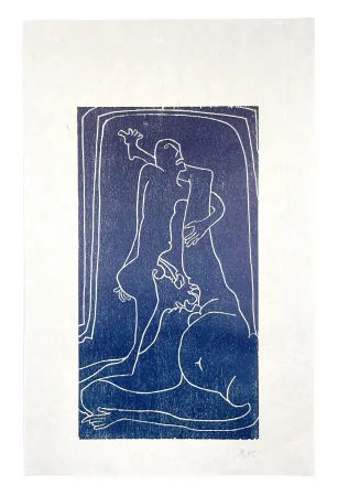 Gravure Sur Bois Müller - 13 FOIS ELLE ET MOI - TOMBE