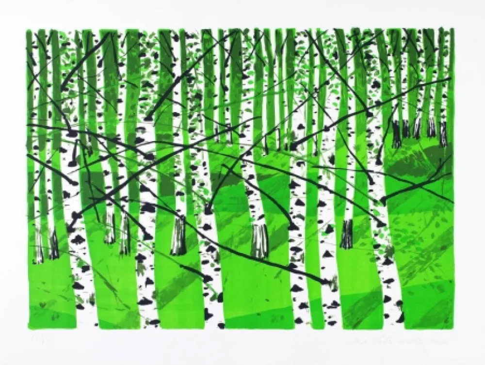 Lithographie Muller - Birkenwäldchen