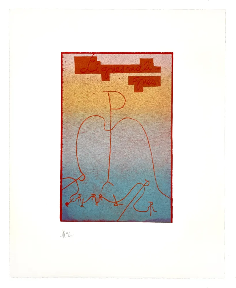 Gravure Sur Bois Müller - LIGNES MALIGNES - TITRE