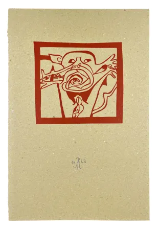 Gravure Sur Bois Müller - MASQUE III