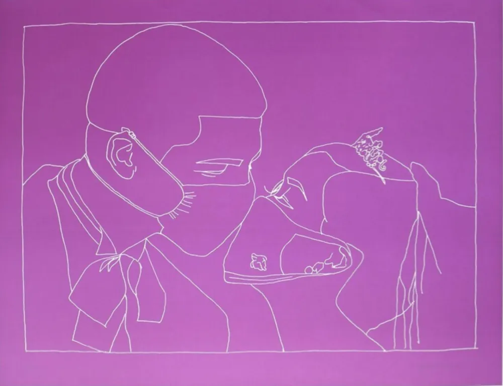 Lithographie Muntadas - Duo