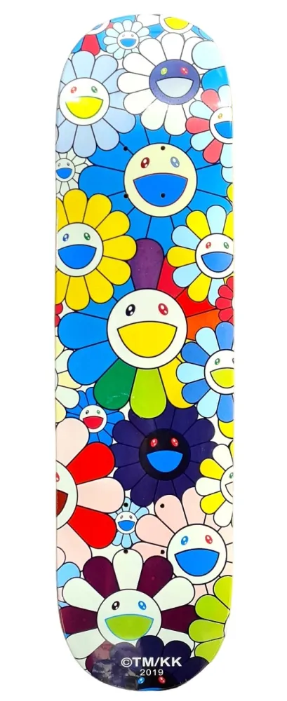 Sérigraphie Murakami - Flowers Skate Deck