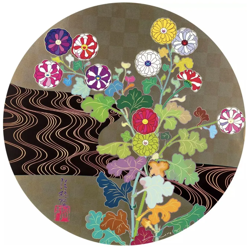 Sérigraphie Murakami - Kansei Korin Gold