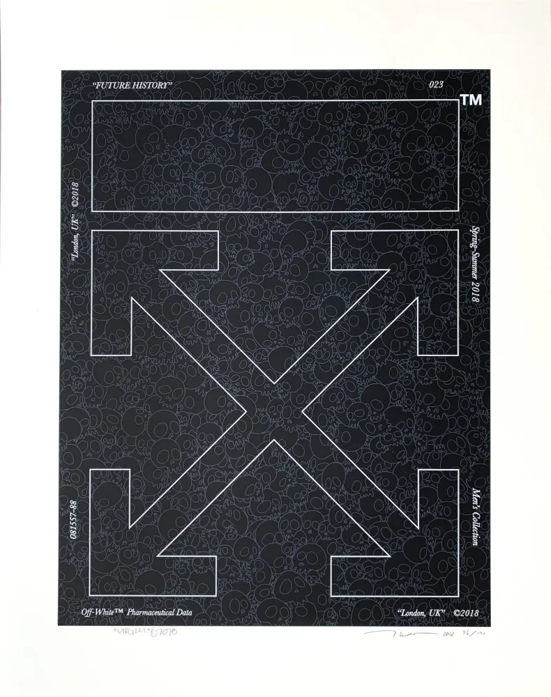 Sérigraphie Murakami - Memento Mori Stone Black