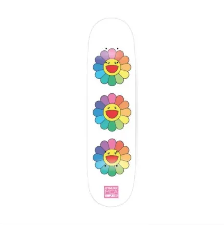 Aucune Technique Murakami - Rainbow Flower Skate Deck