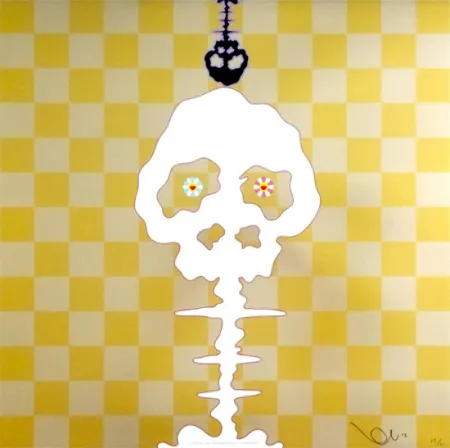 Lithographie Murakami - Time Bokan - Gold