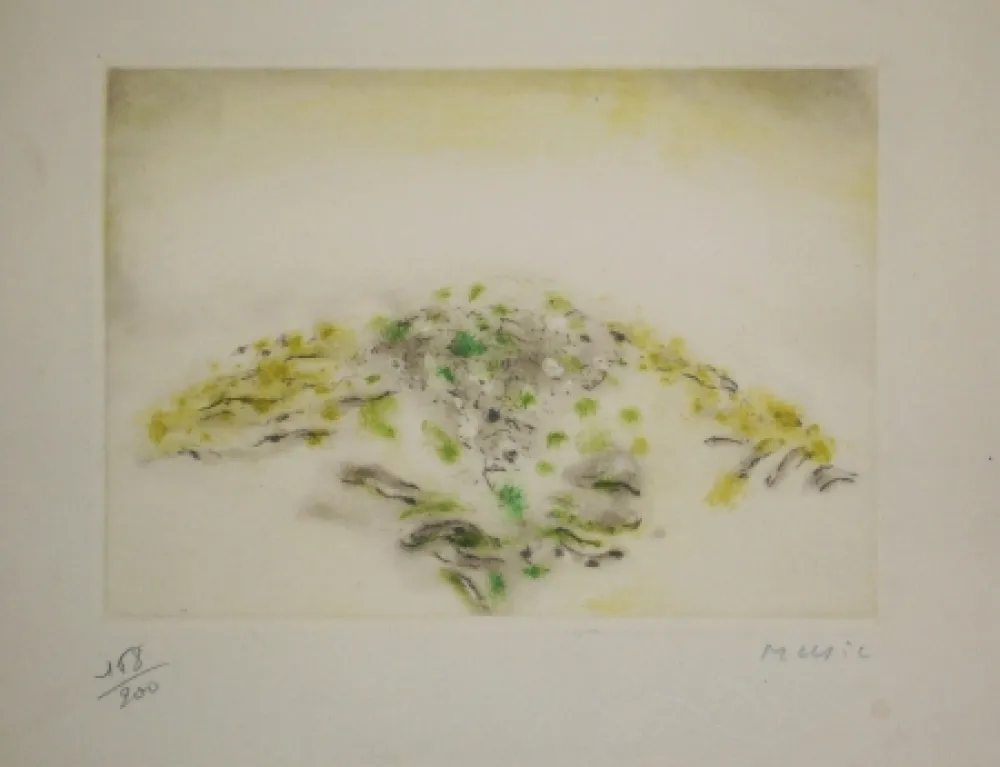 Eau-Forte Et Aquatinte Music - Voeux Lacourière 1966