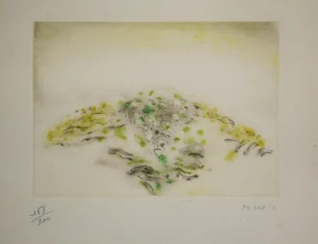 Eau-Forte Et Aquatinte Music - Voeux Lacourière 1966