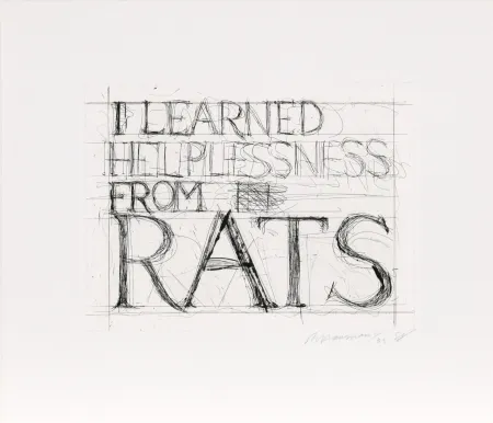 Eau-Forte Nauman - I Learned Helplessness from Rats
