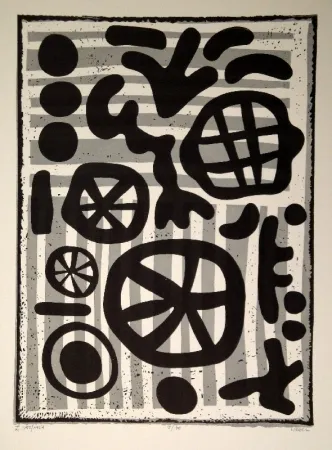 Linogravure Nebel - Werknummer 595/1964