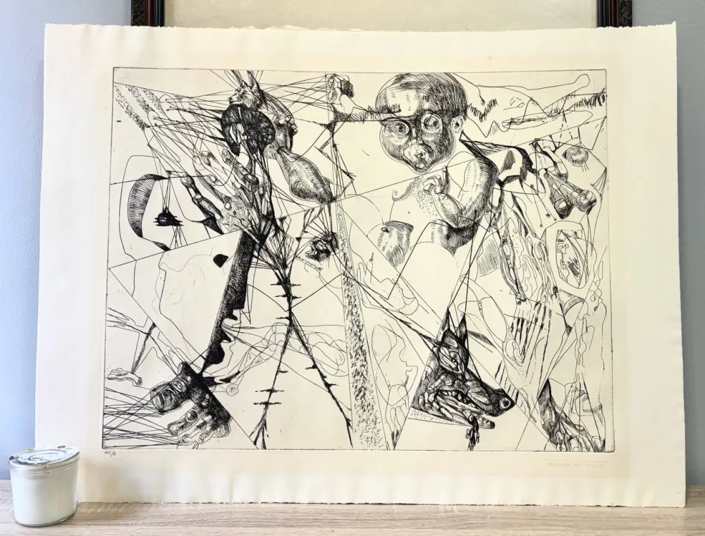 Gravure Neizvestny - To Ivan Petrovich Pavlov, Dedicated (Hommage aux Prix Nobel)