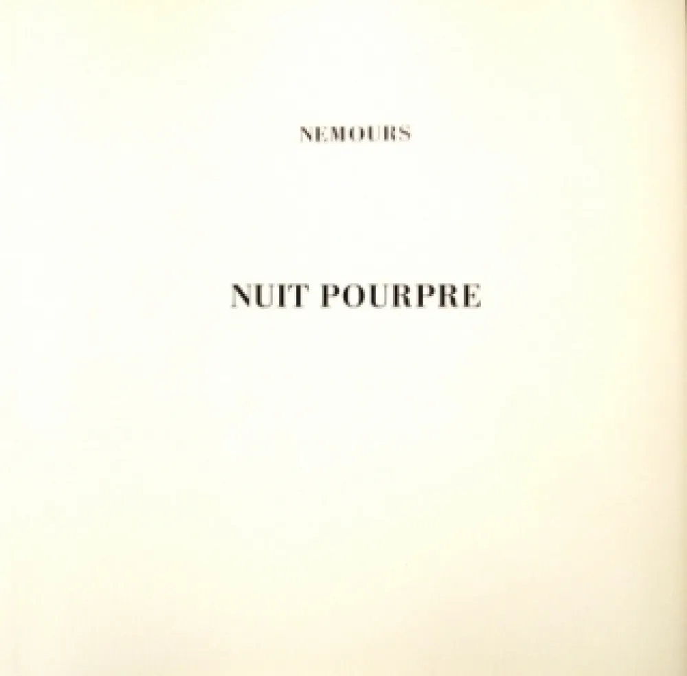 Livre Illustré Nemours - Nuit Pourpre