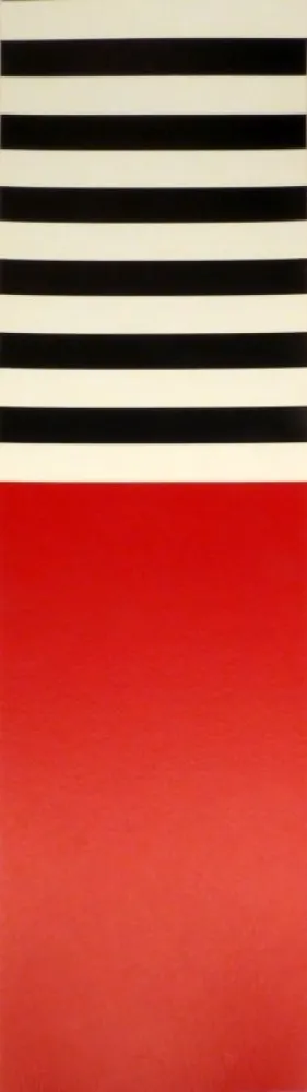 Sérigraphie Nemours - Rot – weiss – schwarz