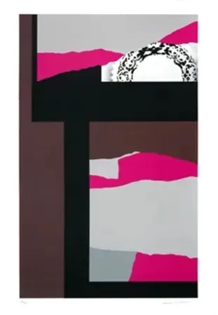 Sérigraphie Nevelson - Composition violette