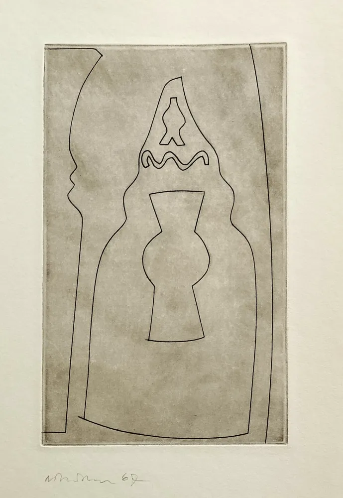 Eau-Forte Nicholson - Curled Turkish form