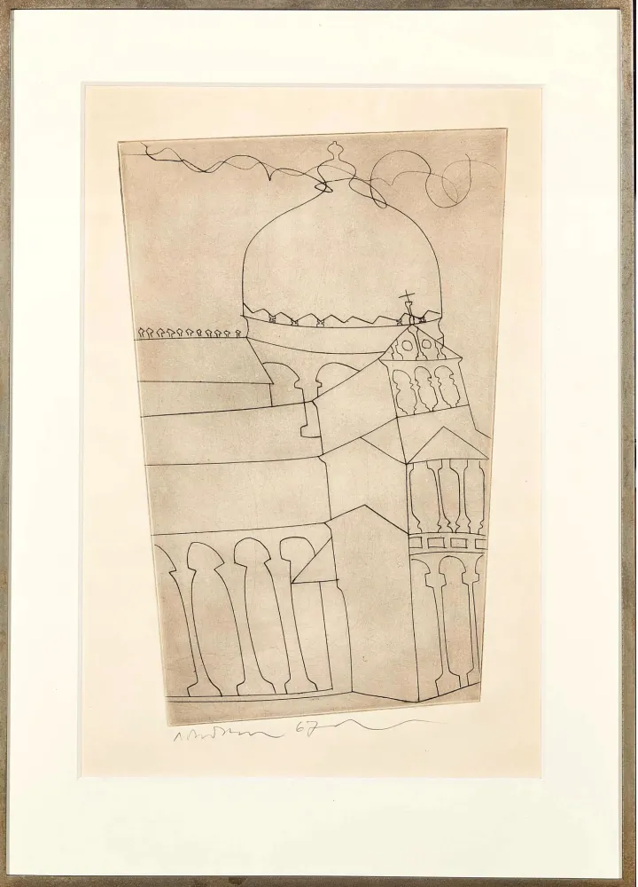 Eau-Forte Nicholson - Pisa (Vertical)