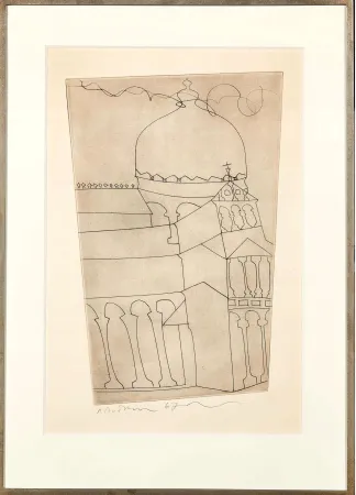 Eau-Forte Nicholson - Pisa (Vertical)