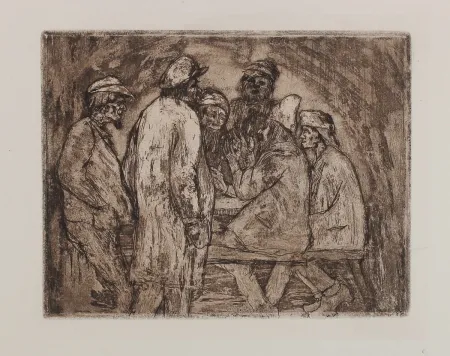 Gravure Nolde - Tischgesellschaft (Regulars' Table)