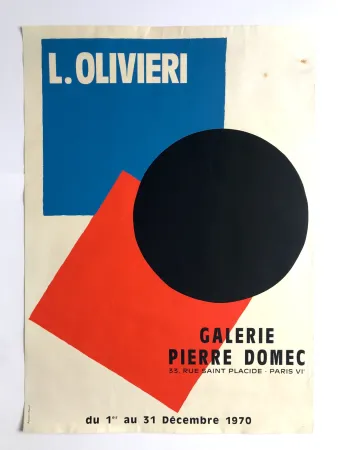 Affiche Olivieri - Galerie Pierre Domec