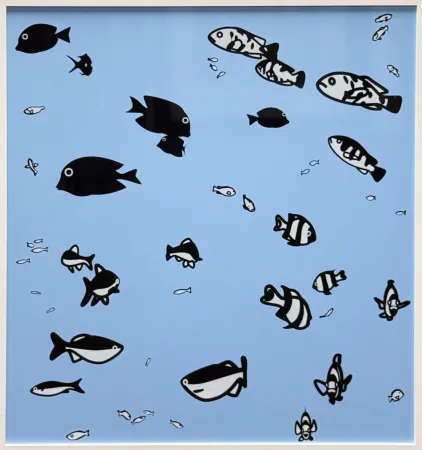 Sérigraphie Opie - We swam amongst the fishes (version 1)