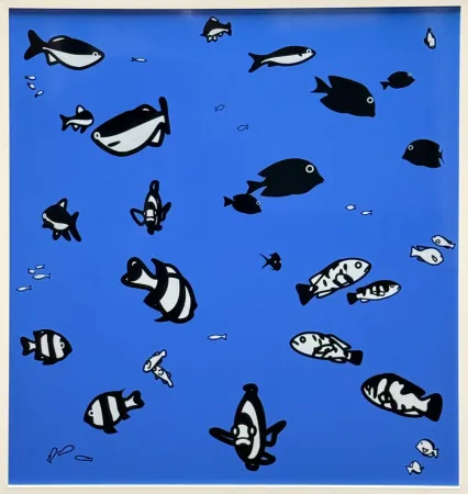 Sérigraphie Opie - We swam amongst the fishes (Version 2)