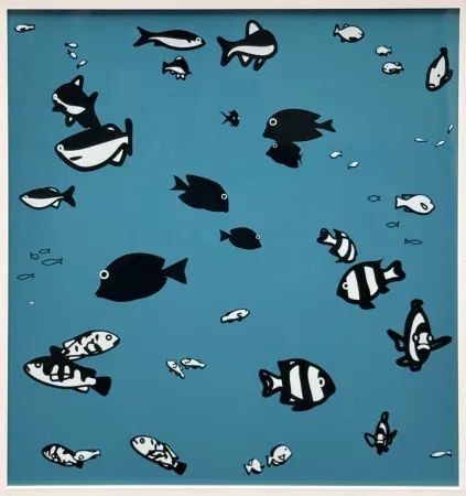Sérigraphie Opie - We swam amongst the fishes (version 4)
