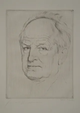 Eau-Forte Orlik - Gerhart Hauptmanns Bildnis