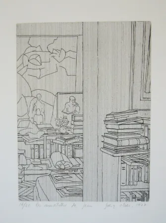 Gravure Ortner - Les immortelles de Jean 