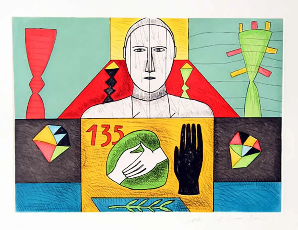 Eau-Forte Et Aquatinte Paladino - Mathematico 3