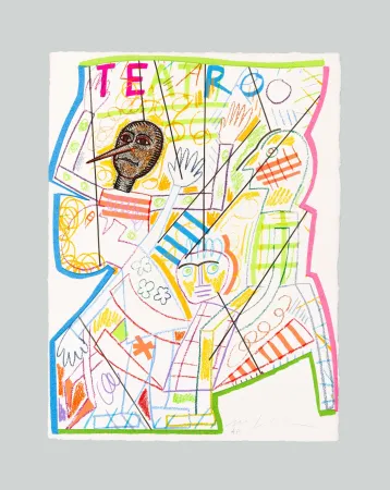 Sérigraphie Paladino - Pinocchio