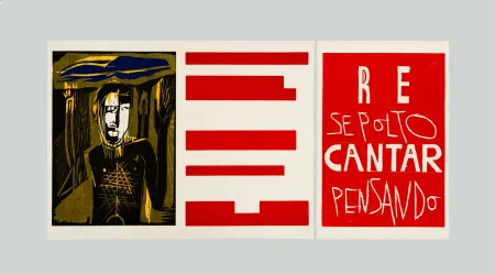 Gravure Sur Bois Paladino - Re sepolto cantar pensando